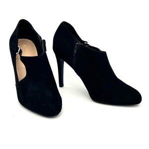 Kelly & Katie Black Chayse Almond Toe Side Cutout High Heels Womens 7M Zippered